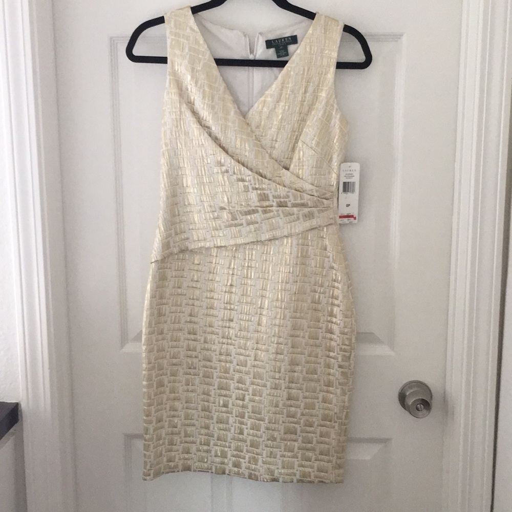Lauren by Ralph Lauren Gold Cocktail Dress - NWT